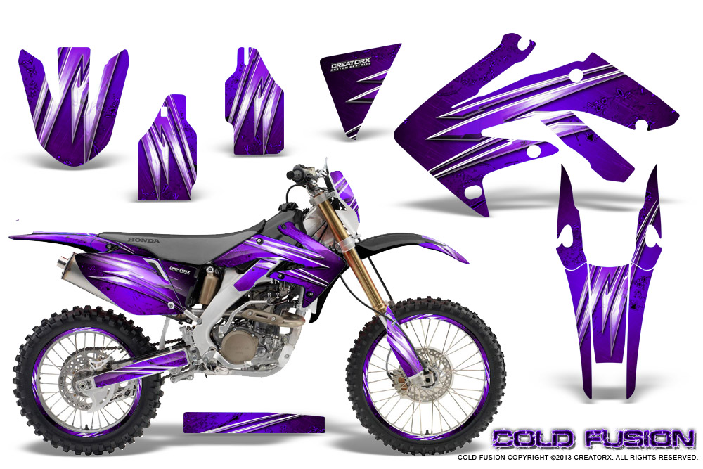 Honda CRF 250X 04-12 Graphics Kit Cold Fusion Purple NP Rims